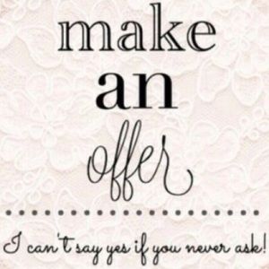 All offers seriously considered! 💕